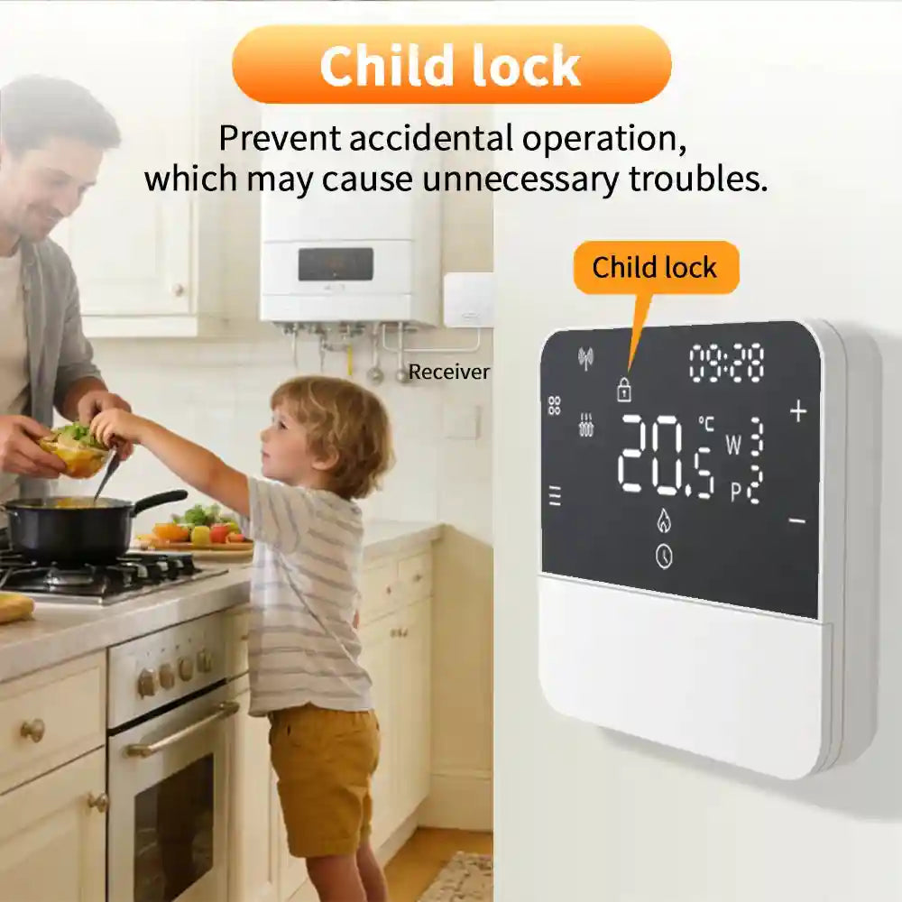 Wireless OpenTherm Smart Thermostat - App-Controlled Room Controller Tidesmit