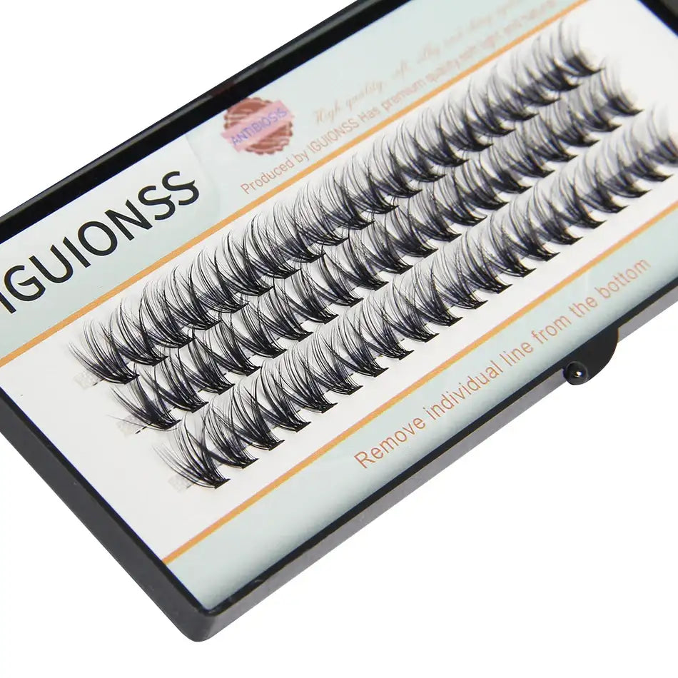 IGUIONSS Segmented False Eyelash Extension DIY Natural Individual Lash Makeup Tools Soft Easy to Operate Eyelashes False