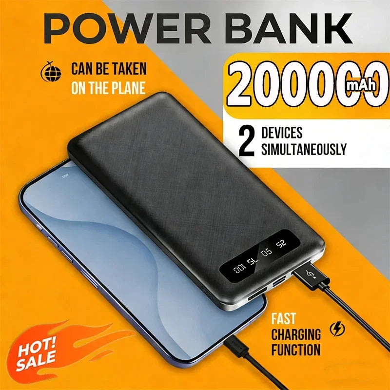 Tidesmit 200000mAh Portable Power Bank - 120W Fast Charging PD Battery Tidesmit
