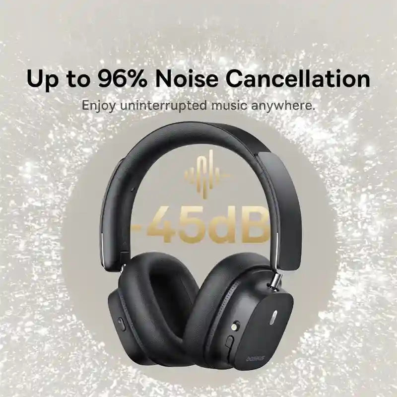 Wireless Headphones with Active Noise Cancellation & Spatial Audio - Black Tidesmit
