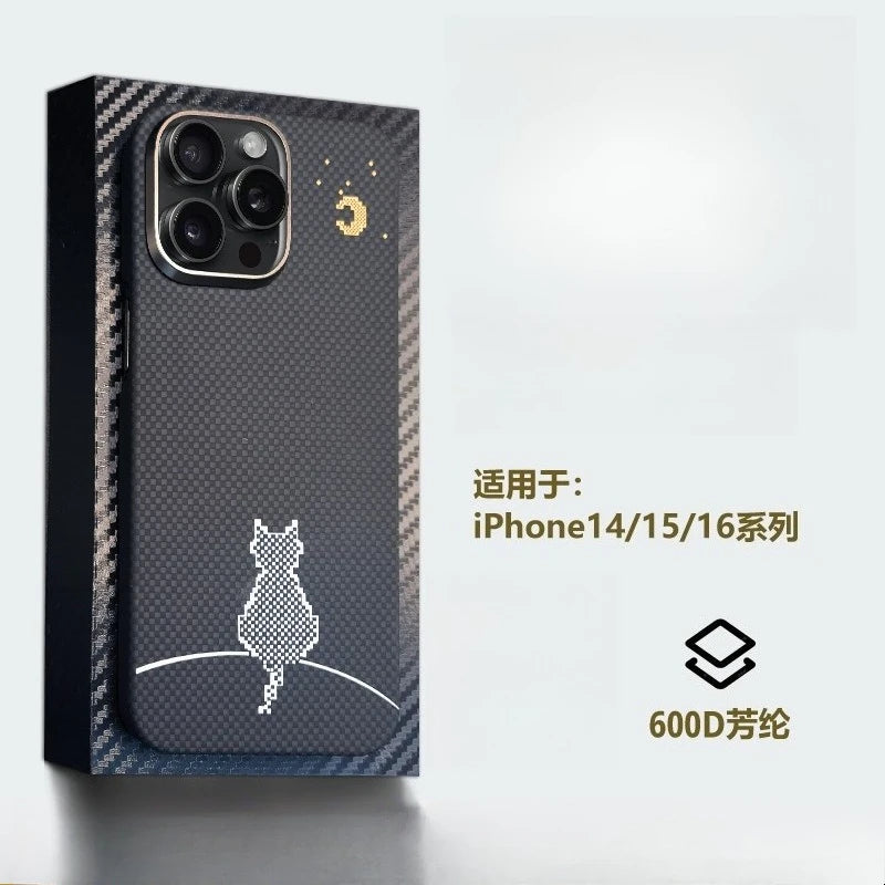 Magnetic Carbon Fiber Phone Case for iPhone 16 Pro Max - Tidesmit Black China Mainland Tidesmit