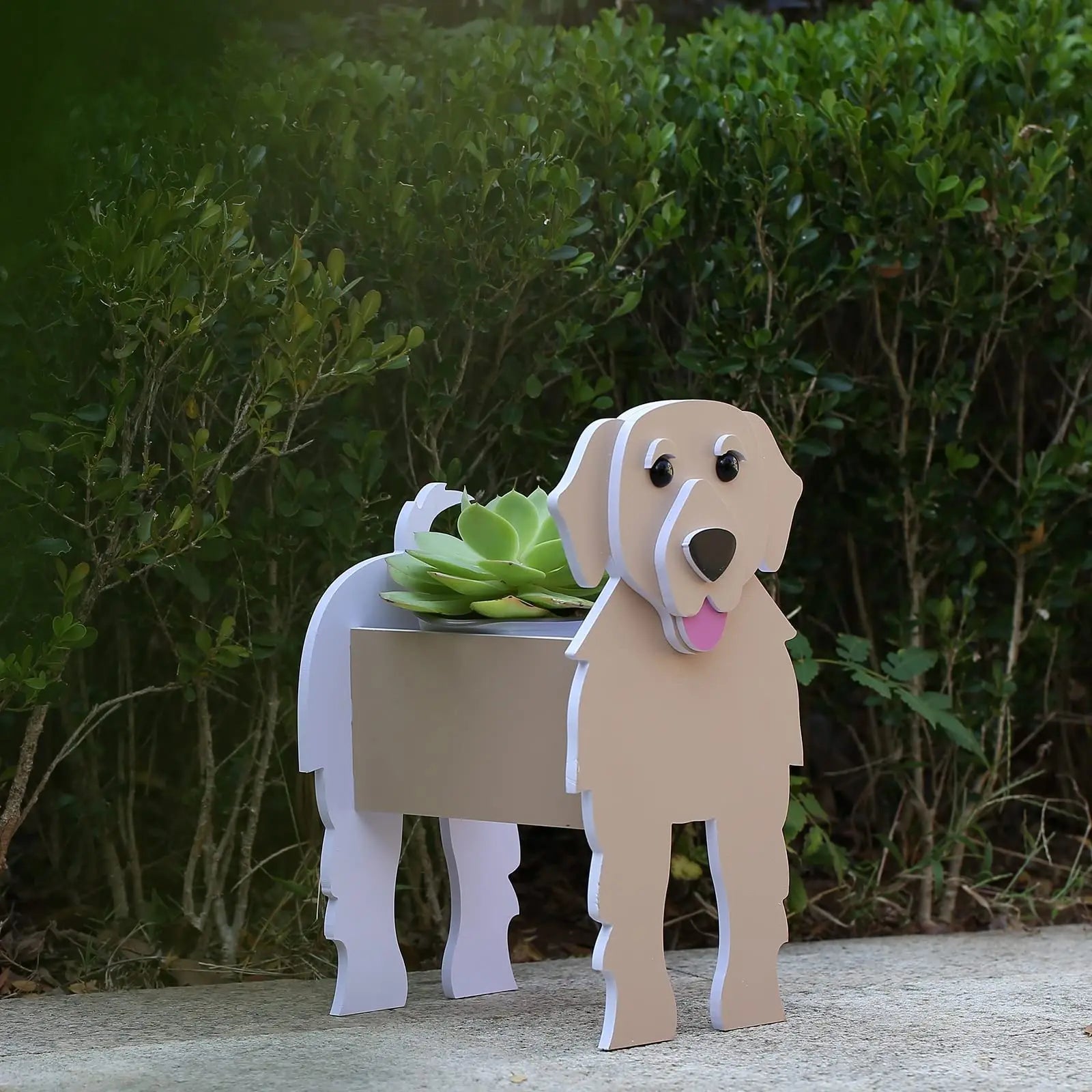 Cute Animal DIY Flower Planter PVC Pet Dog Potted Garden Yard Decoration Plant Container Holder Decor Garden Flower Pots  Orname