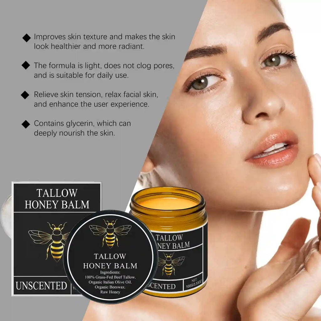 Beef Tallow and Honey Lip Treatment - 100g Moisturizing Balm Lip Care Tidesmit