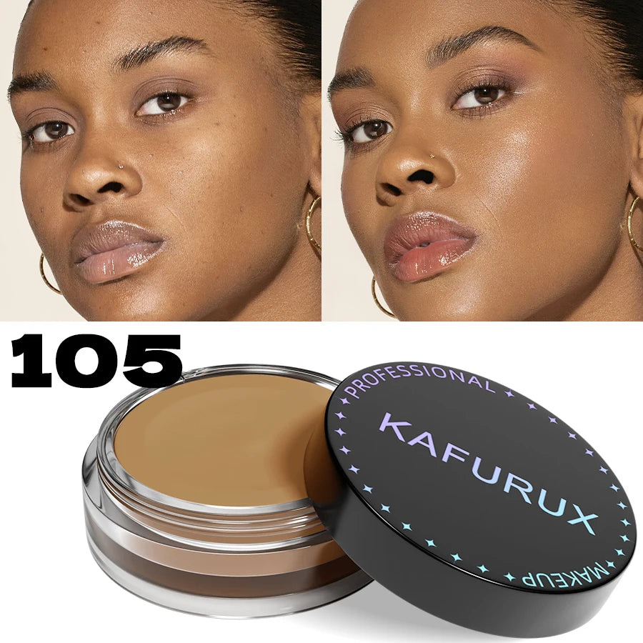 Tidesmit full coverage waterproof foundation swatch showing natural matte finish for hiding tattoos and scars