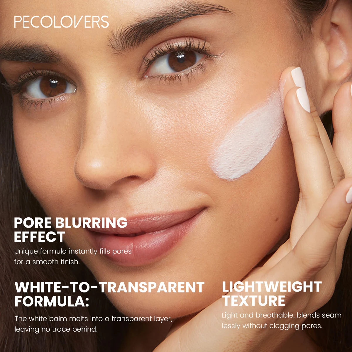 Tidesmit oil-control blur stick texture close-up for flawless skin with minimized pores and waterproof finish