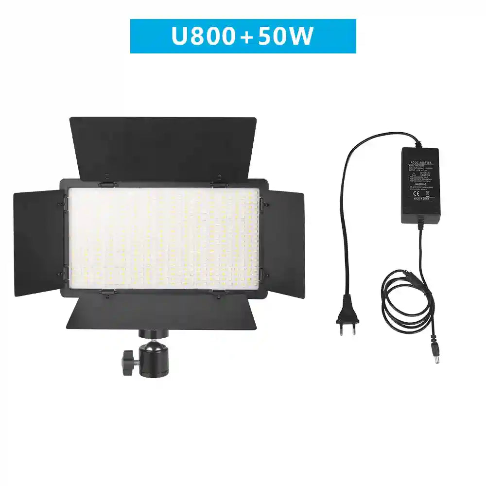 LED Video Light with Tripod Stand - Dimmable Bi-Color Studio Kit NA-U800-LO Tidesmit