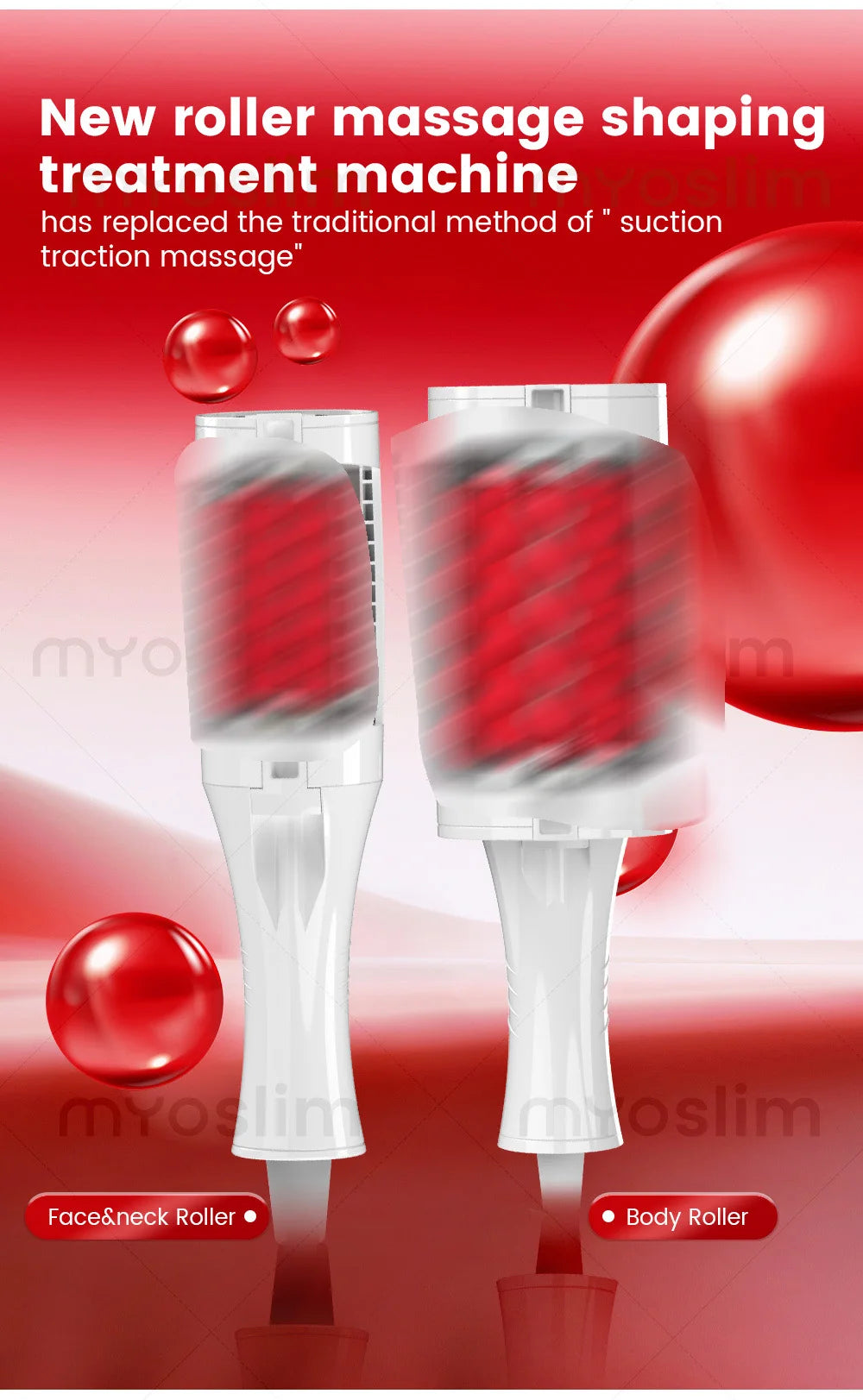 EMS Inner Ball Roller Massager - Deep Tissue Muscle Relief & Body Sculpting Body Shaping Massage Equipment Tidesmit