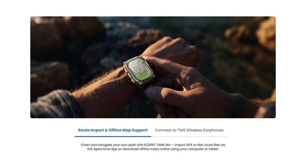 2025 KOSPET Tank M4 Rugged Smart Watch Stainless Steel GPS Offline Maps 10ATM 45M Freediving 24/7 Health Monitor for Android iOS