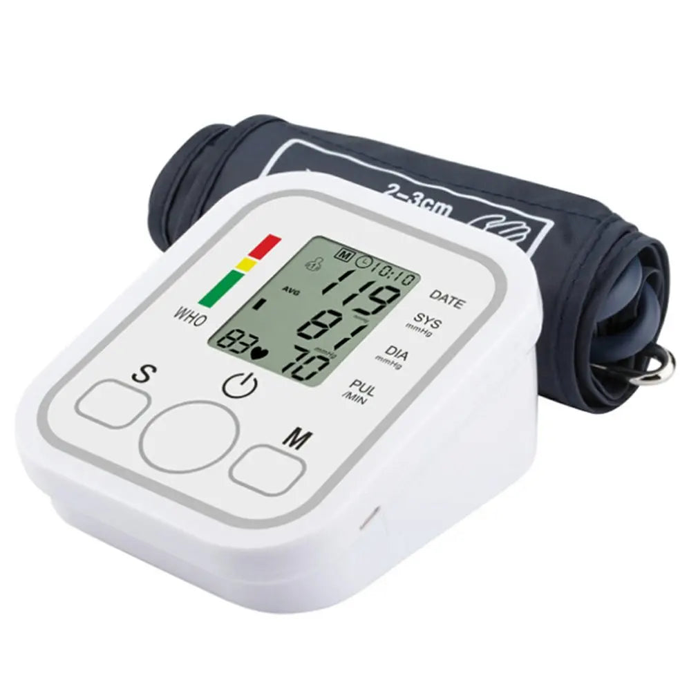 Tensiometer Heart Rate Pulse Meter BP Monitor Healthy Digital Arm Blood Pressure Meter Cuff Medical Automatic Pressure Tonometer