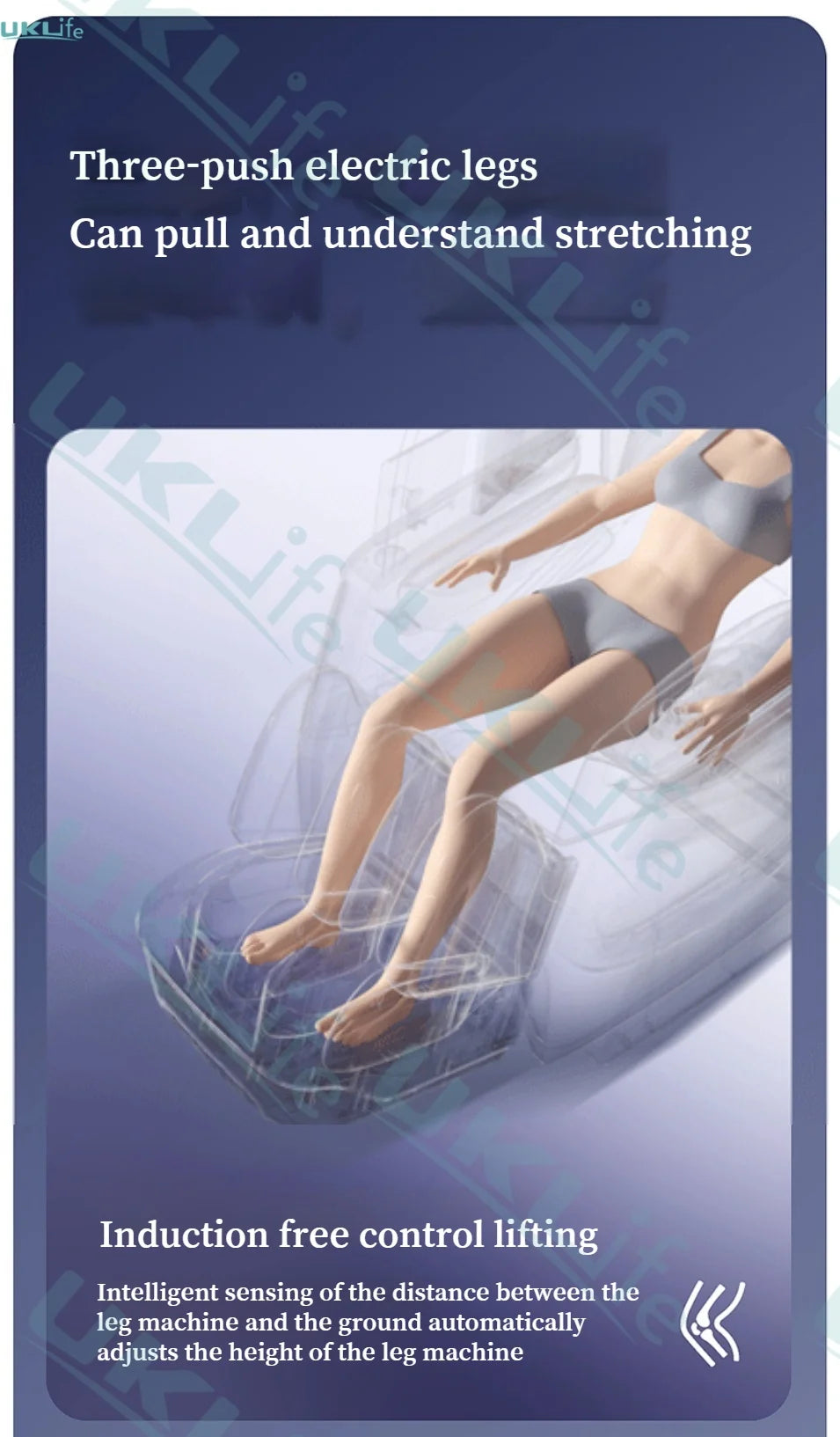 Zero Gravity SL-Track Massage Chair - Full Body Muscle Relief White/Blue Massage Chairs Tidesmit
