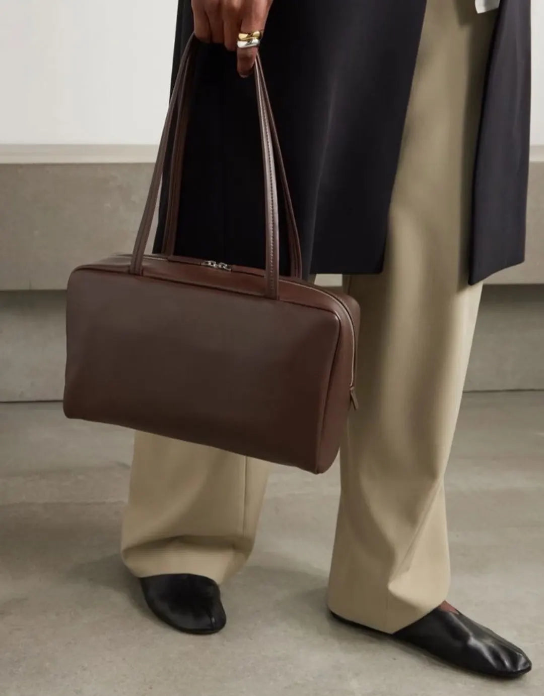 New  sheepskin bowling bag for autumn and winter 2025, high-quality long handled shoulder bag, sheepskin handbag