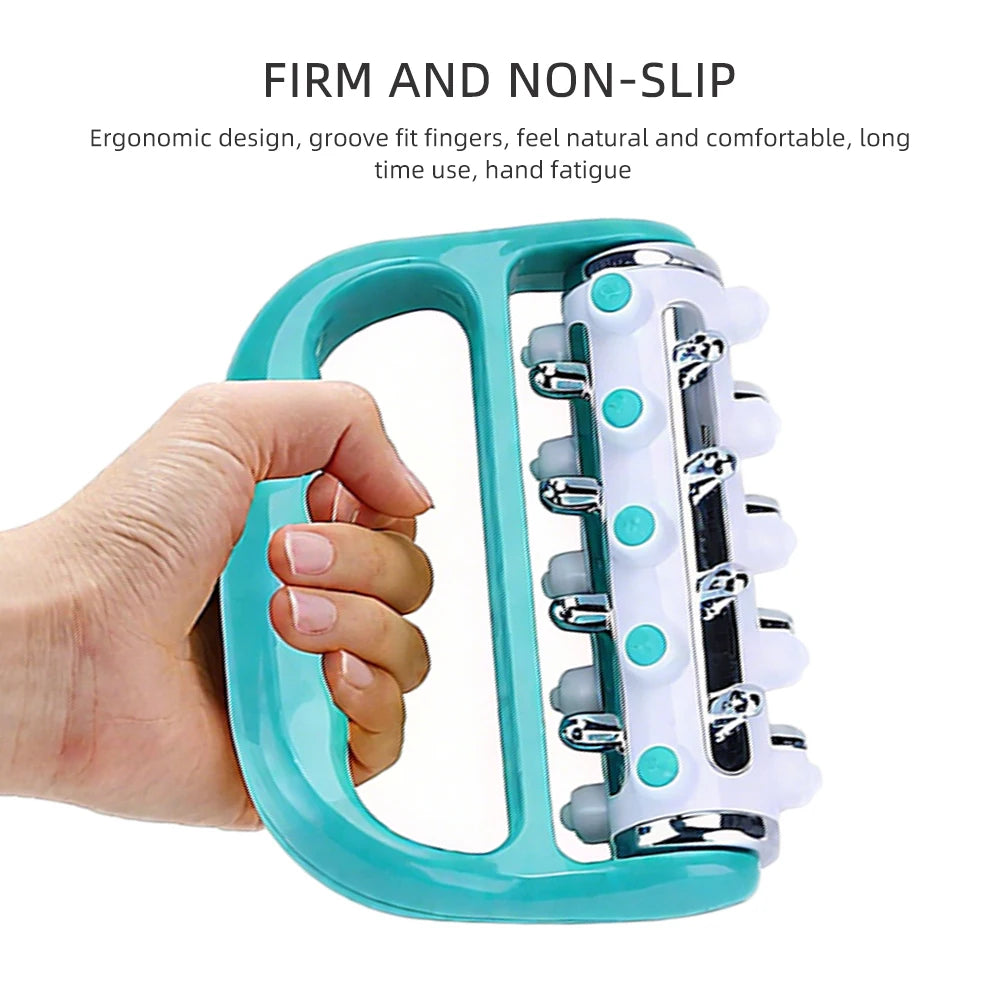 Handheld Cellulite Massager with 360° Rotating Roller - Green Back Massage Instrument Tidesmit