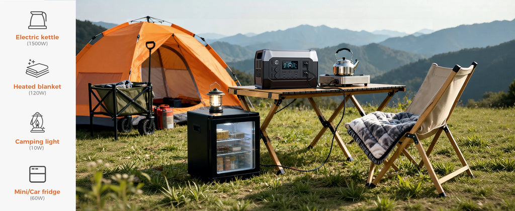 CTOLITY AP200 XP1000 200W/1800W Portable Power Station 192Wh/1024Wh 60000mAh/320000mAh LiFePO4 Battery Solar Generator UPS Function Emergency Power Supply for Camping Outdoor