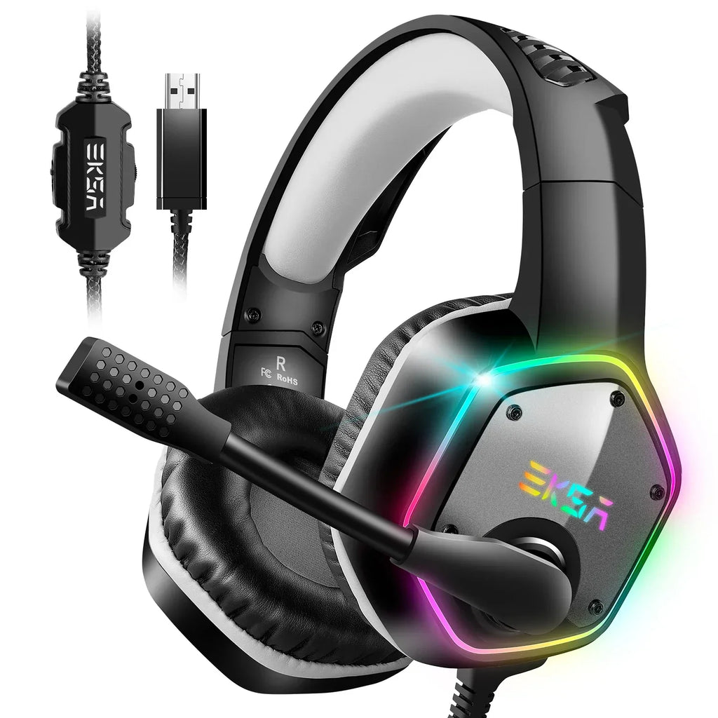 Tidesmit E1000 Gaming Headset with 7.1 Surround Sound - Wired Gray Tidesmit