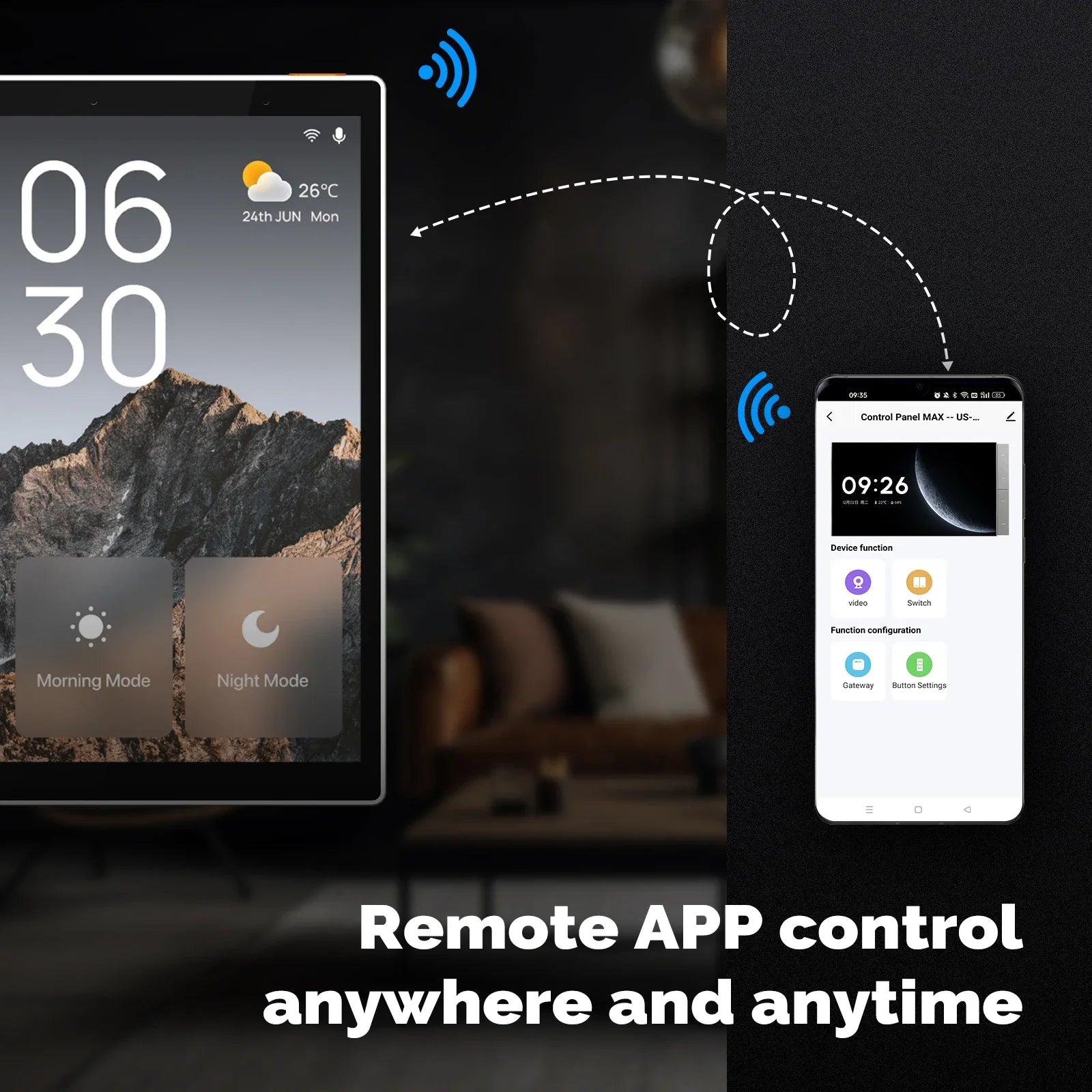 Smart Home Control Panel: 5-Inch WiFi & ZigBee Centralized Hub Tidesmit