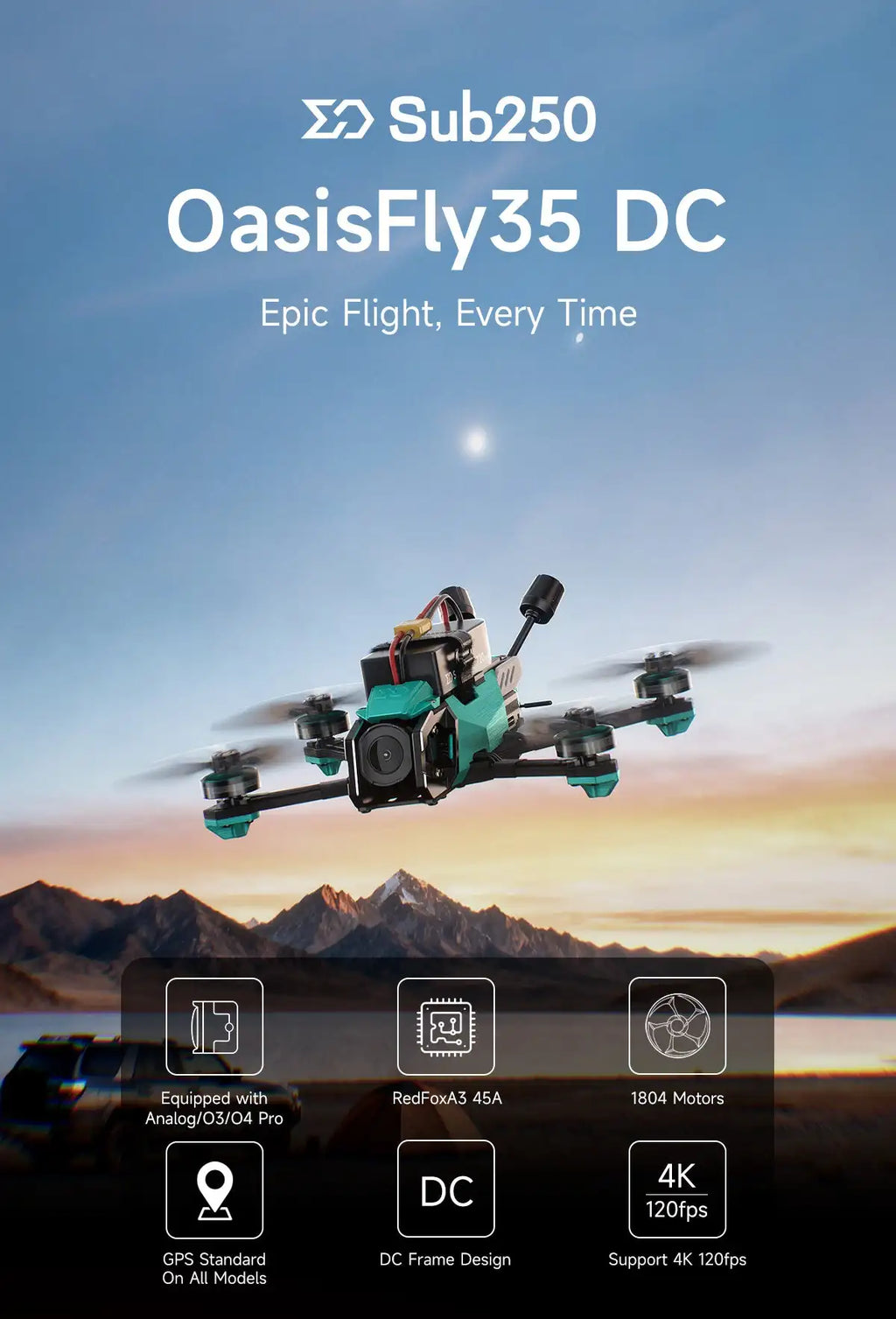 OasisFly35 4K GPS Camera Drone | Obstacle Avoidance & ELRS Pro Tidesmit