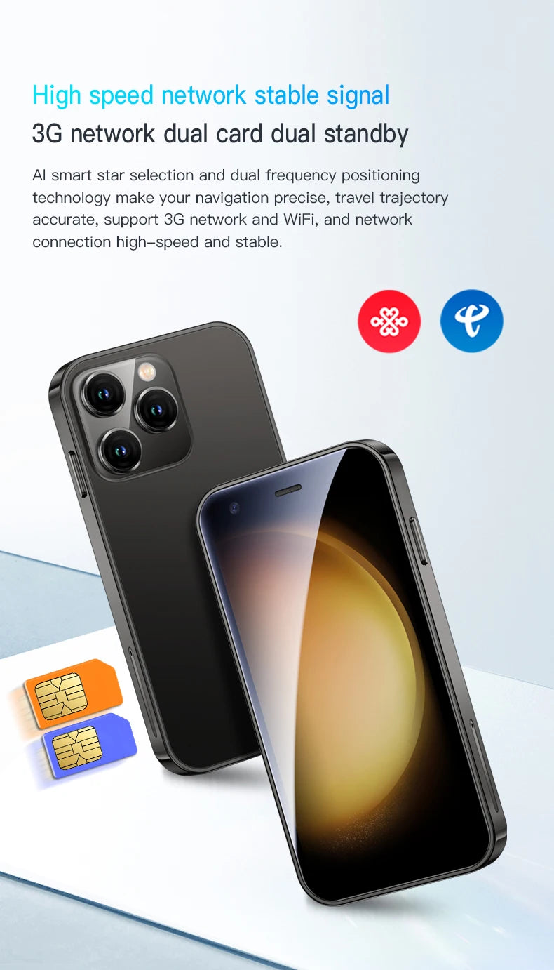 SOYES XS15 Mini Android8.1 Smart Phone 3.0 Inches 2GB RAM 16GB ROM Dual SIM Standby Play Store 3G Little Phone