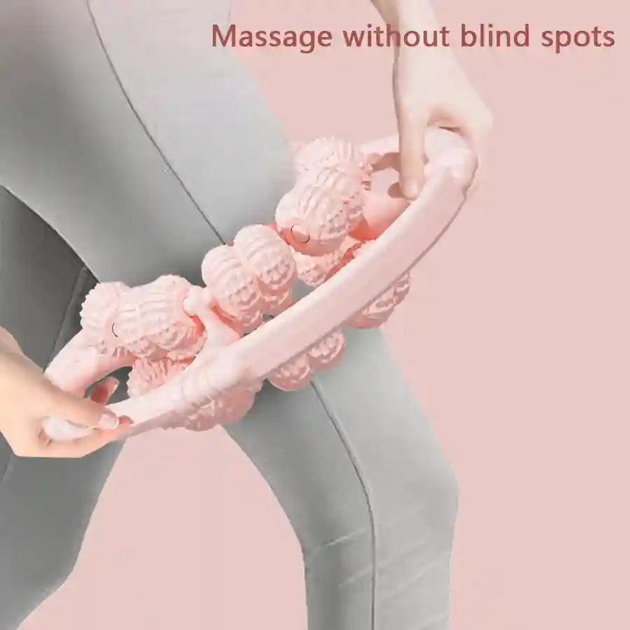 Leg Massager Roller for Muscle Relief - 32-Wheel Manual Wellness Tool Relaxation Treatment Tidesmit