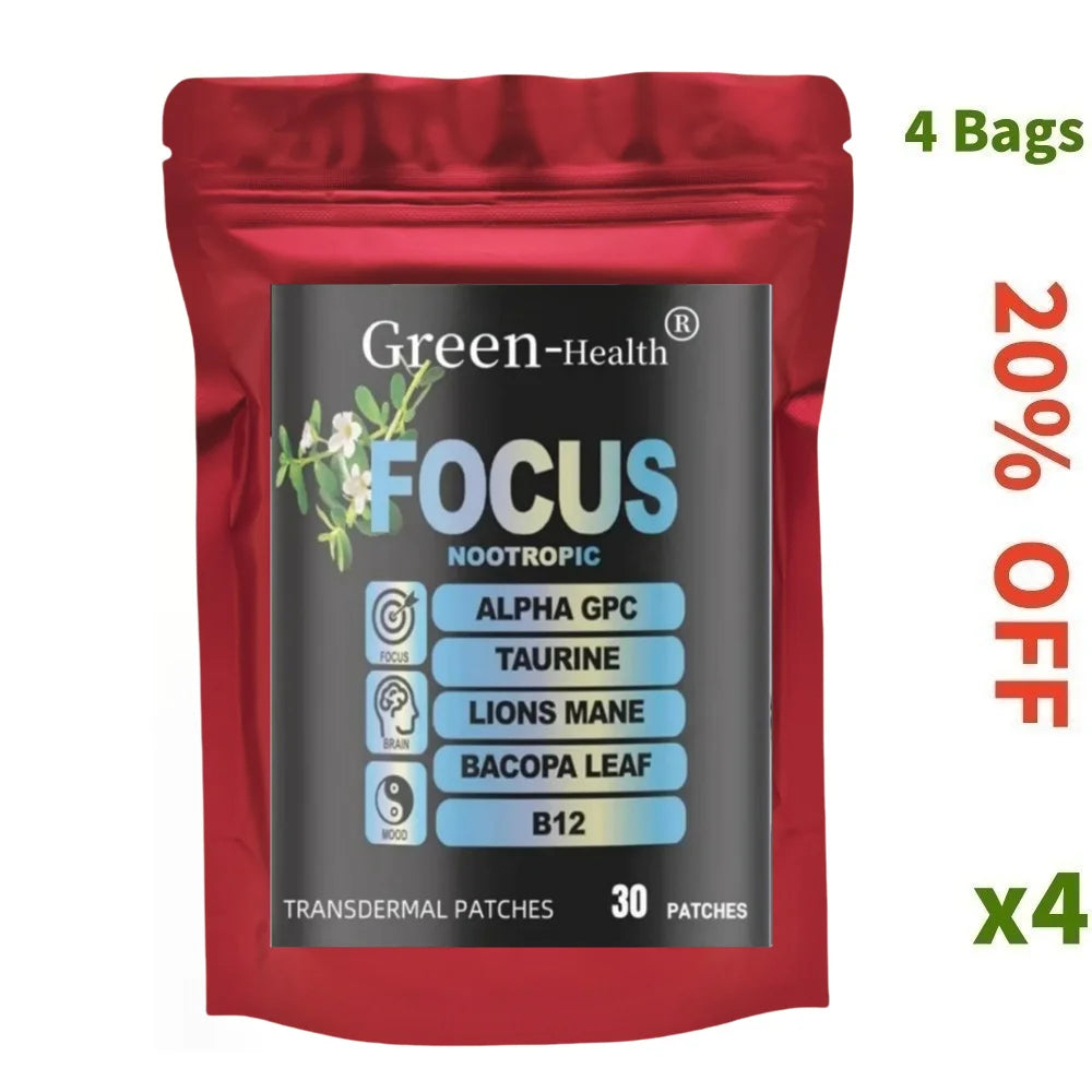 Tidesmit Nootropic brain transdermal patches with Lions Mane, Taurine, Bacopa, and B12 for cognitive function support.