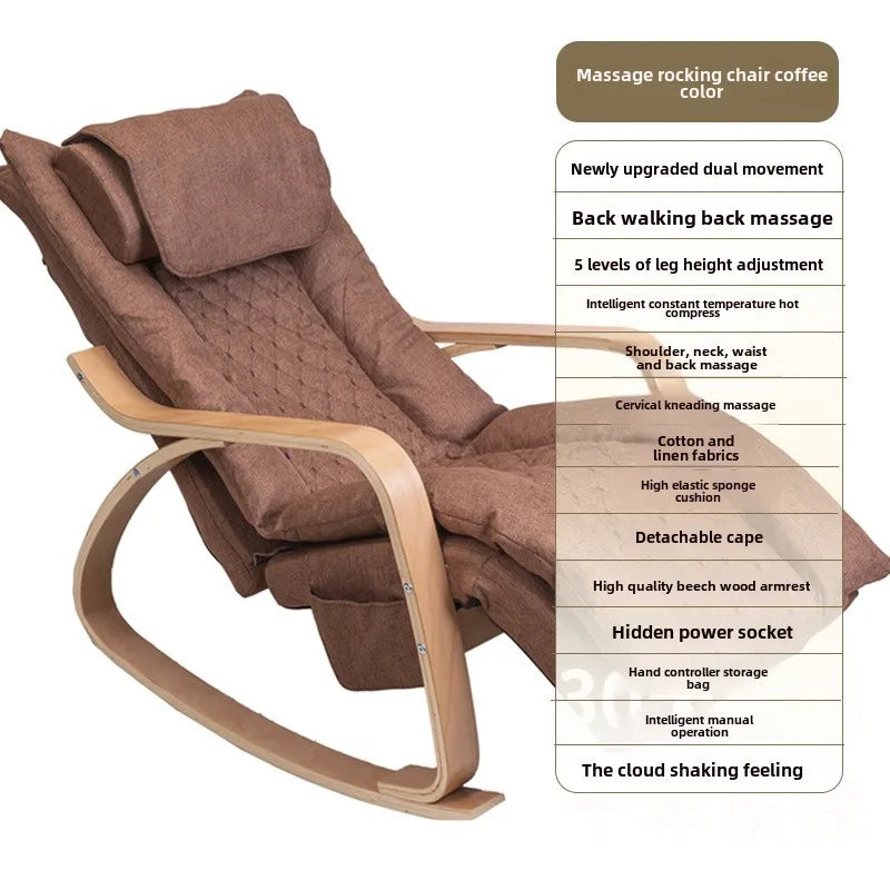 Massage Rocking Chair with Heat Therapy and Electric Reclining - Tidesmit Massage Chairs update brand 1 Tidesmit