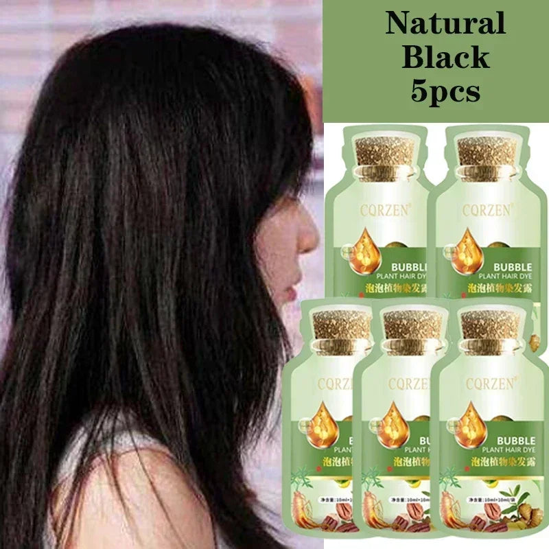 Hair Color Shampoo Cover Gray Hair 5 Minutes Change Hair Color Non-Irritating Hair Dye Shampoo DIY Fashion Hair Color Hair Care