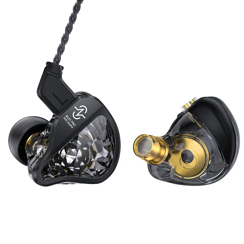 Hybrid Hi-Fi In-Ear Monitors DD&BA Wired Headphones by Tidesmit Tidesmit