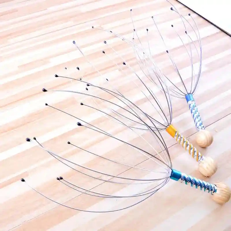 Steel Wire Head Massager - Octopus Scalp Tool for Tension Relief Massage Roller Tidesmit