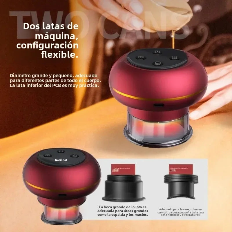 Electric Vacuum Cupping Massager for Back Pain Relief - 12 Gear Model Back Massage Instrument Tidesmit