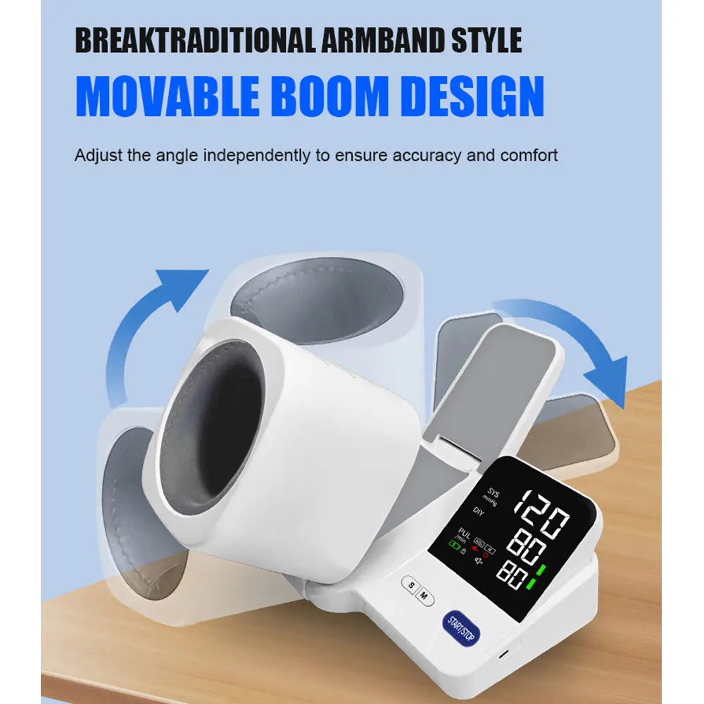 Desktop Blood Pressure Monitor, No Installation Required, Large LCD Backlit Display, Easy Home Use for Adults
