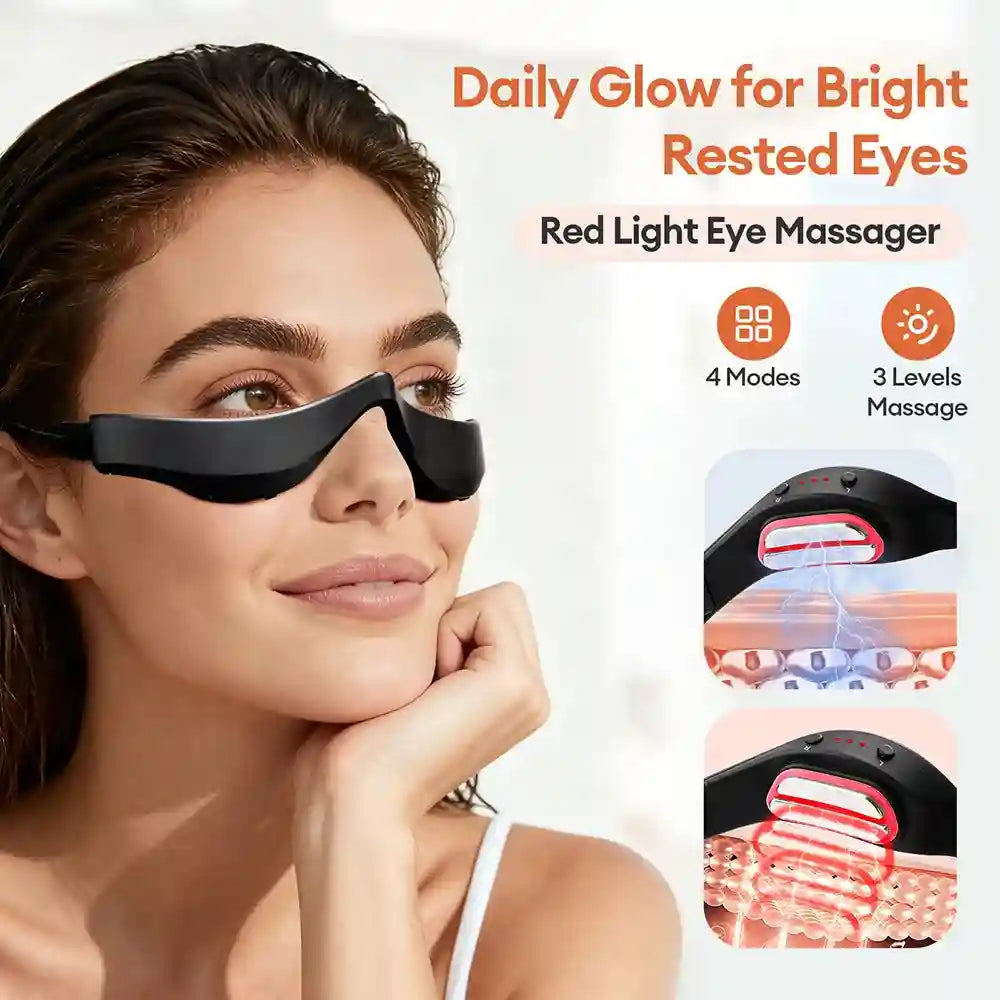 3D Heated Eye Massager Glasses - Portable Fatigue Relief USB Device Eye Massage Instrument Tidesmit