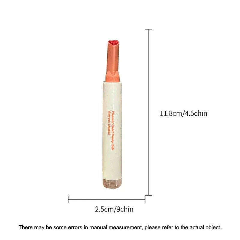 Heart-shape jelly lipstick pen, moisturizing mirror-gloss Korean lip glaze with a sleek applicator for water-light finish.