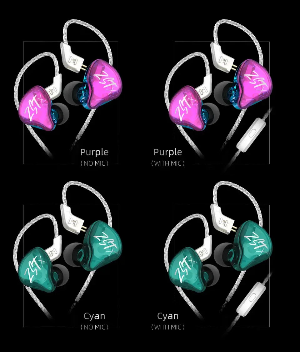 KZ ZSTX In-Ear Monitors Hybrid Driver Noise Cancelling by Tidesmit Tidesmit