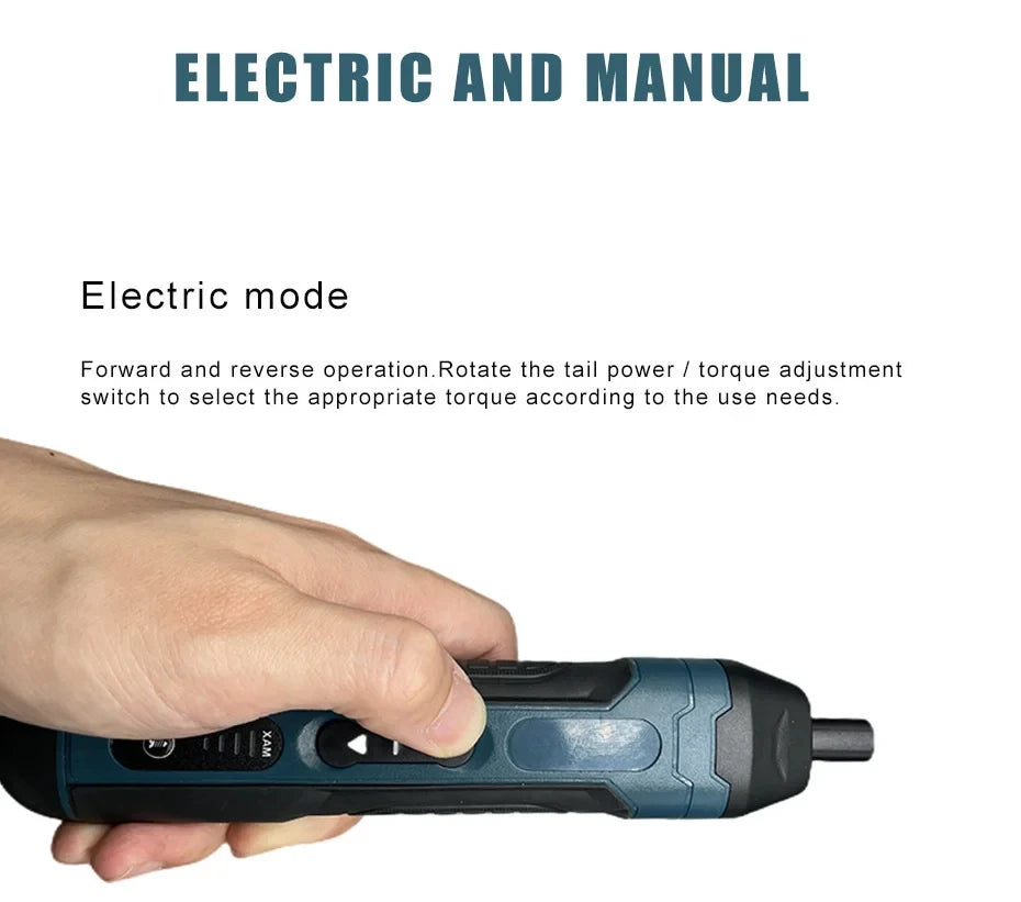 Mini Rechargeable Electric Screwdriver Set Adjustable Torque Cordless Drill for Precision Repair & Electronics Maintenance Tools