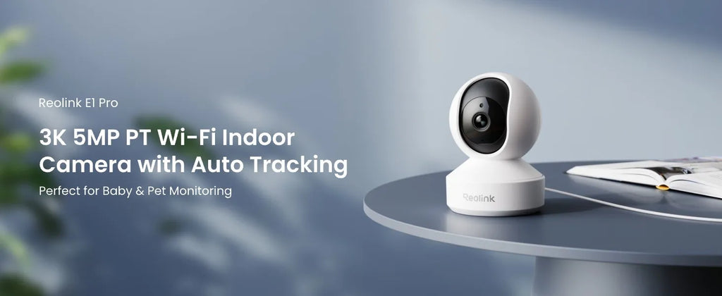 REOLINK 5MP WiFi Security Camera Person/Pet/Crying Detection Indoor Baby Monitor 2 Way Audio PT Auto Tracking IP Camera E1-Pro