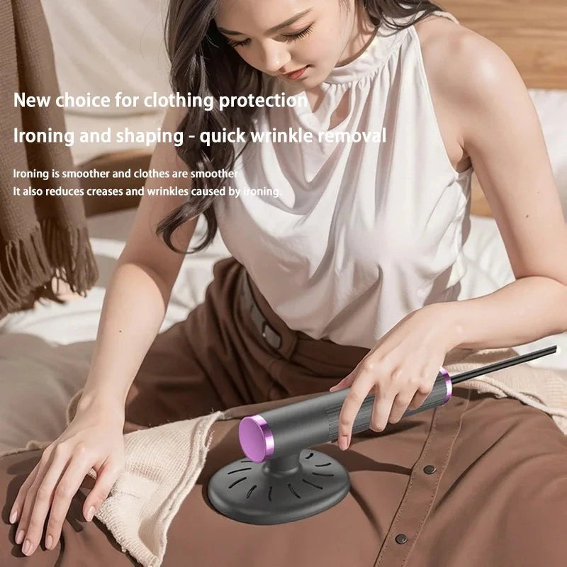 Tidesmit portable handheld garment steamer showing ergonomic handle and compact design for travel laundry needs