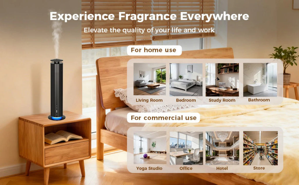 Room Waterless Scent Diffuser Black Remote Scent Diffuser Home Silver Ambient Lighting Gold Hotel Series APP Air Diffuser 200㎡