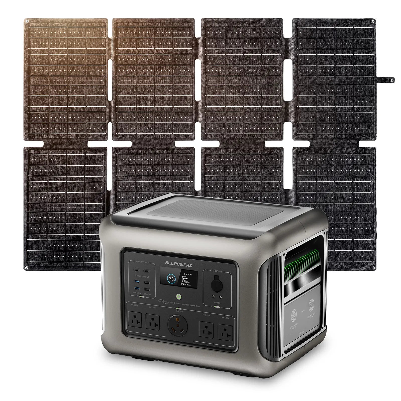 ALLPOWERS R2500 Portable Power Station 1920Wh Expandable to 20kWh LiFePO4 Battery 2500W solar Generator for Emergency Household
