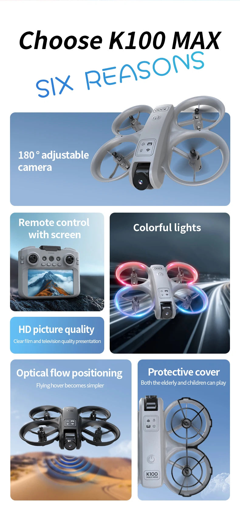 Mini Foldable Camera Drone with 4K Video - Compact Beginner Quadcopter Tidesmit
