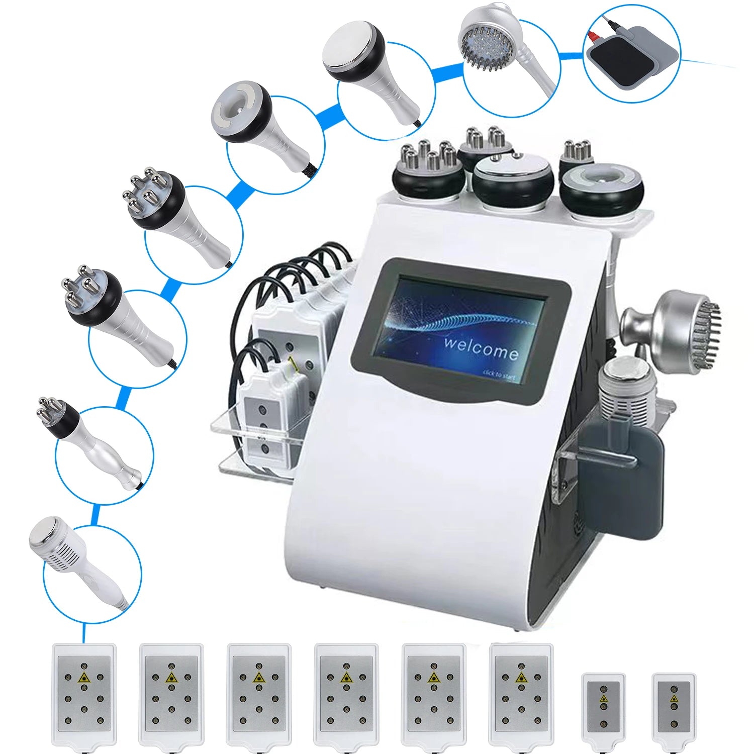 40K Ultrasonic Cavitation Body Sculpting Machine - 6-in-1 Pro Device Relaxation Treatment Tidesmit