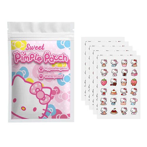 Hydrogel acne patch pouch with Hello Kitty Sweet Pimple Patch design