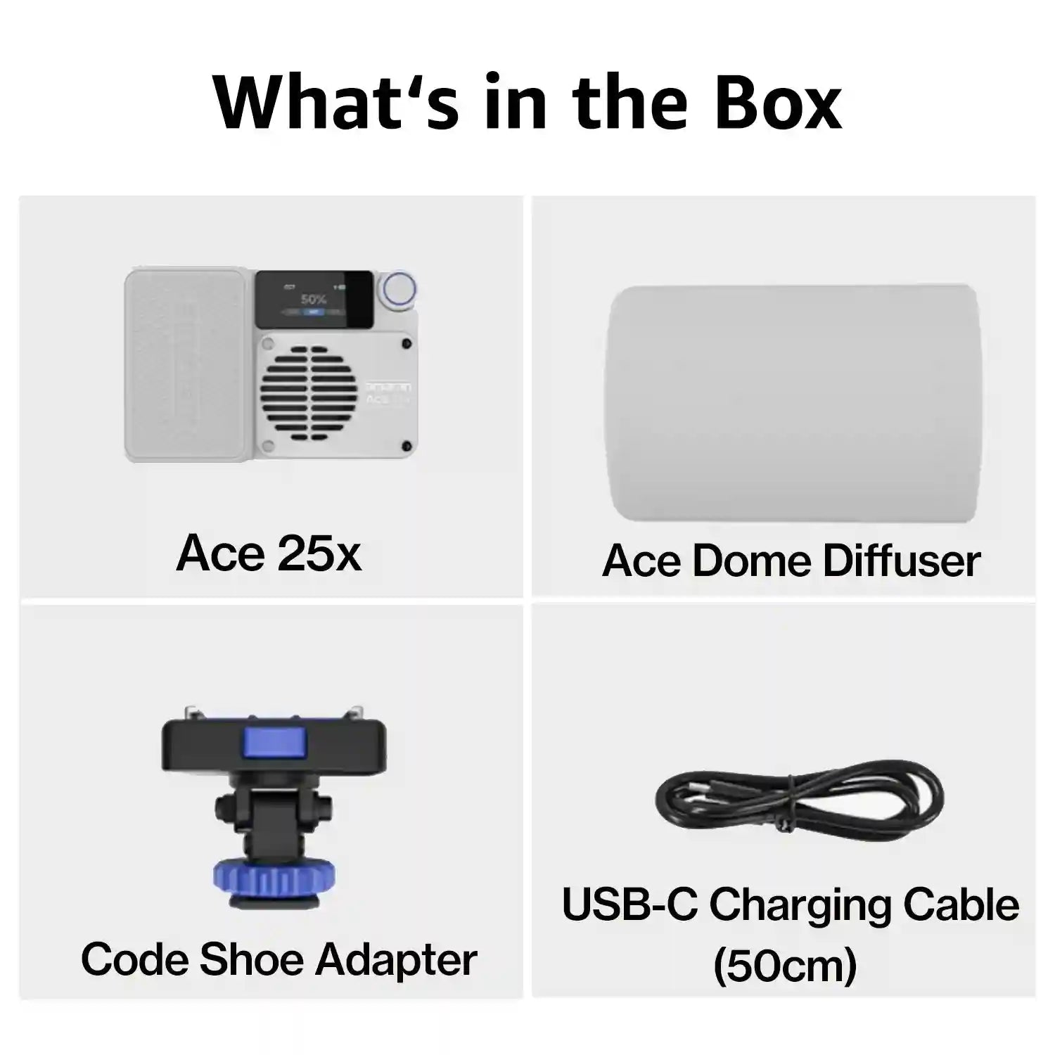 Amaran Ace 25x Pocket Bi-Color LED Video Light for Content Creators Ace 25x White Tidesmit