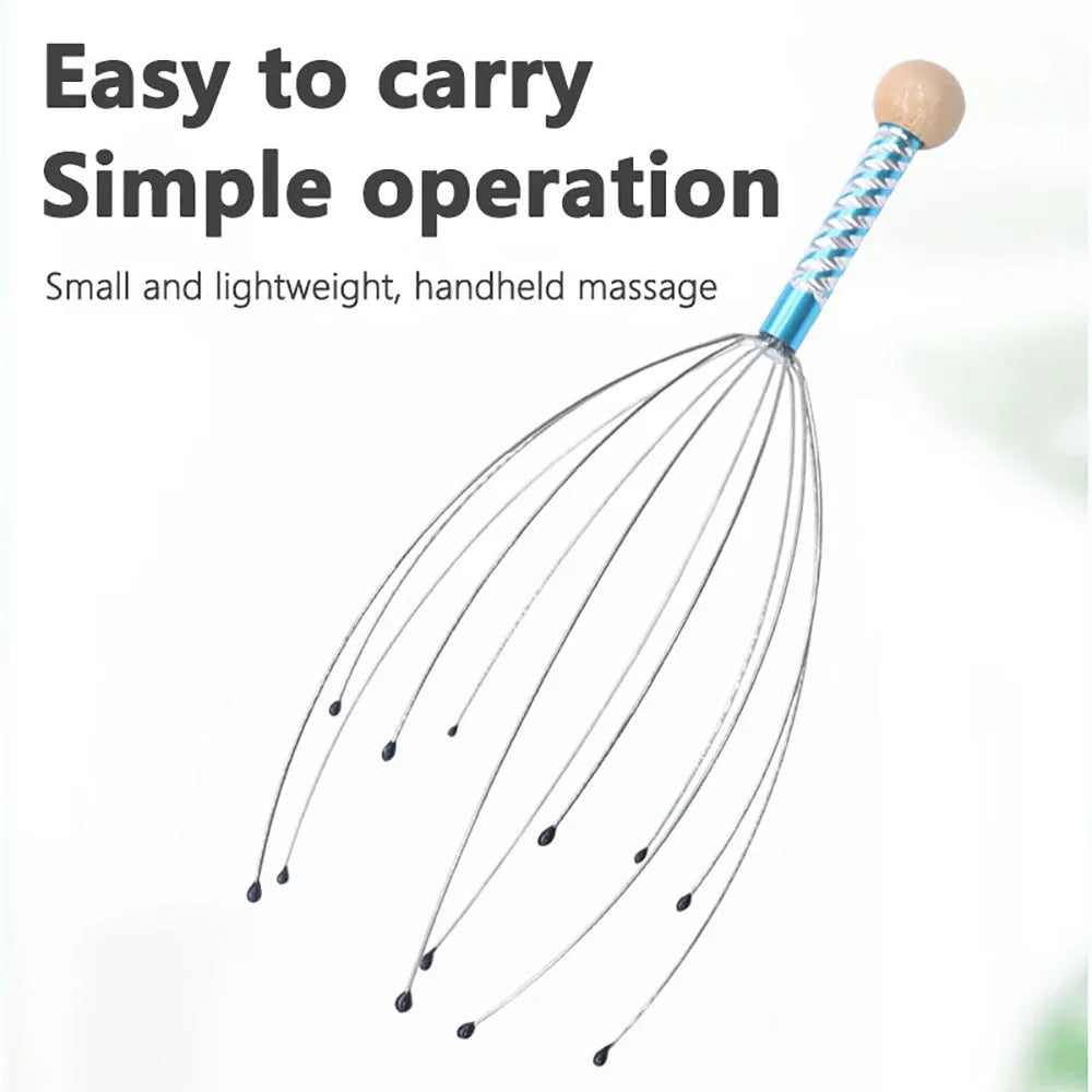 Octopus Head Massager - Scalp Scratcher for Daily Stress Relief 2 Pack Relaxation Treatment Tidesmit