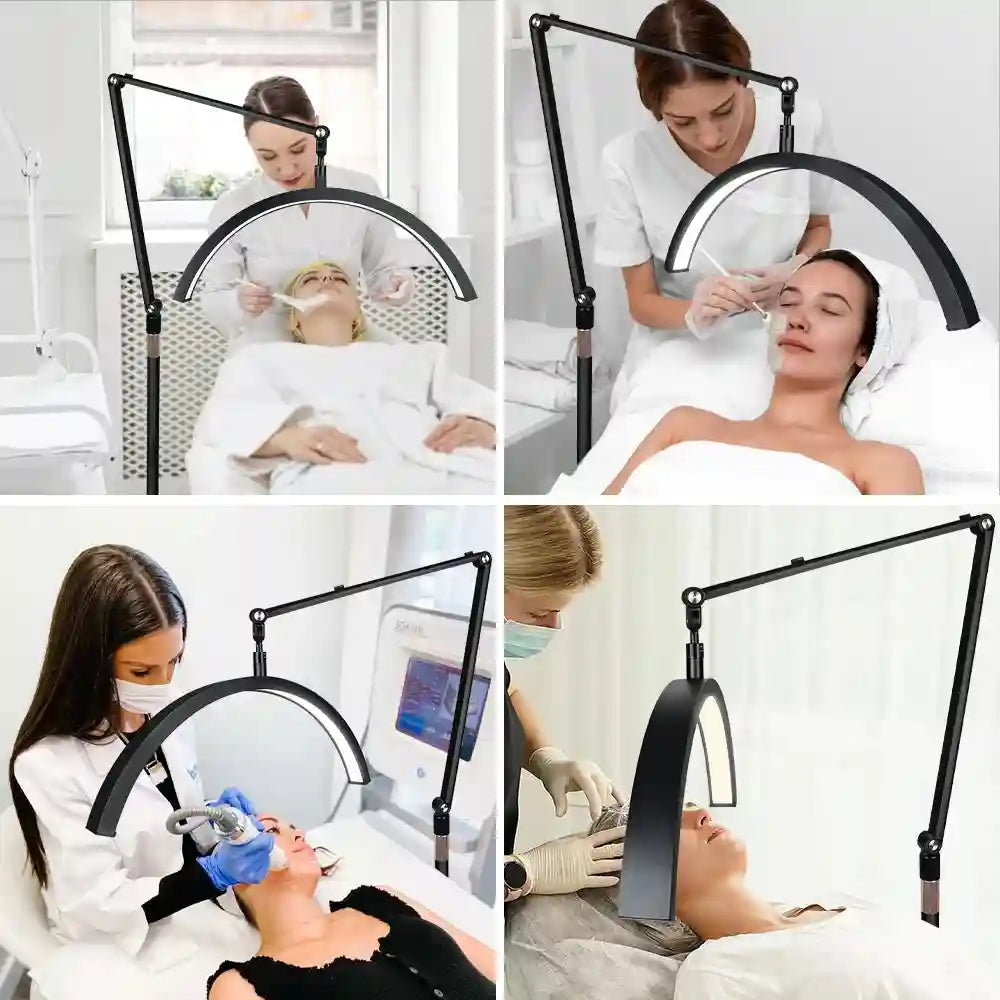 Half Moon LED Floor Light | Adjustable Beauty Lamp for Content Creators Tidesmit
