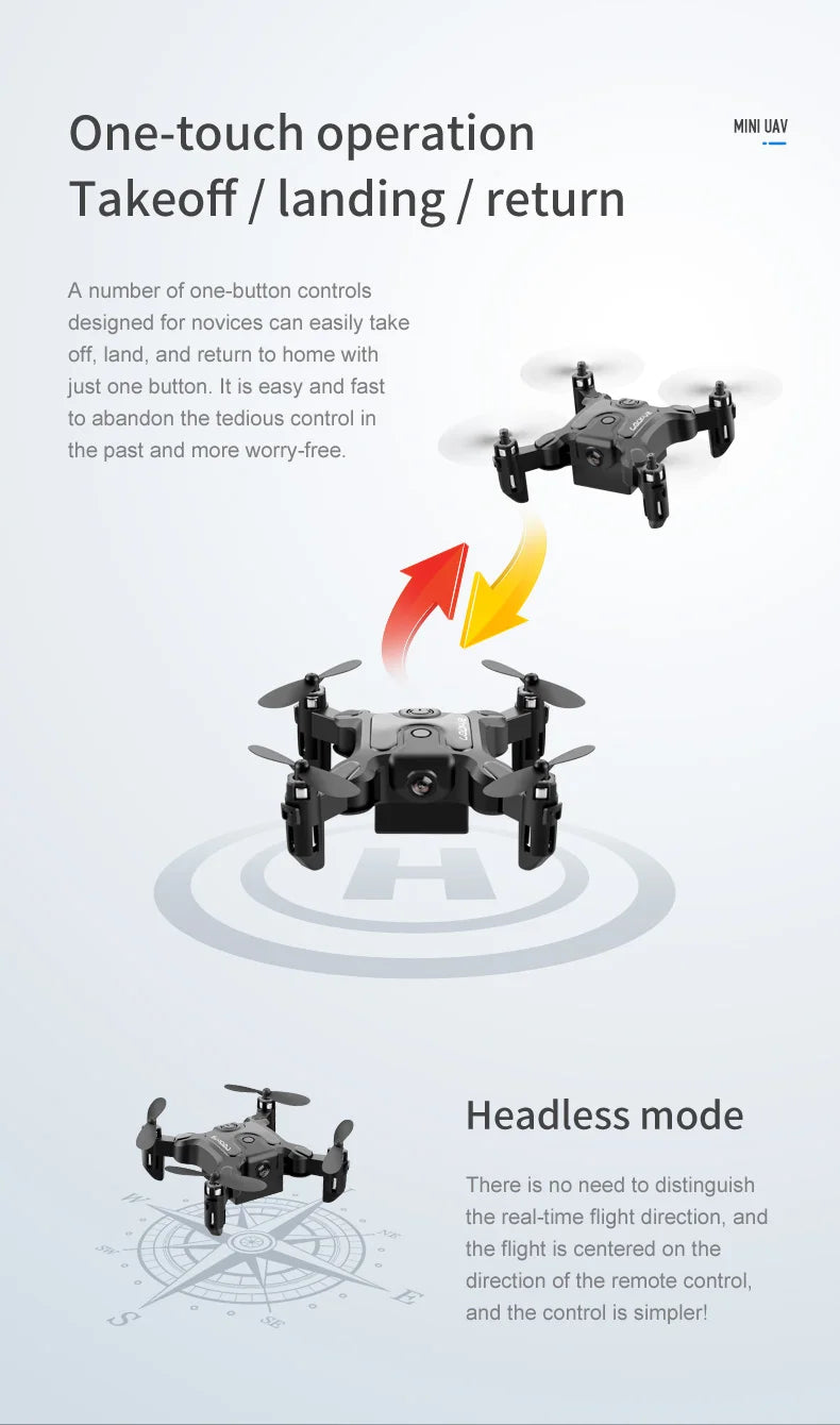 Mini 8K Camera Drone - Foldable FPV Quadcopter with GPS Stability Tidesmit
