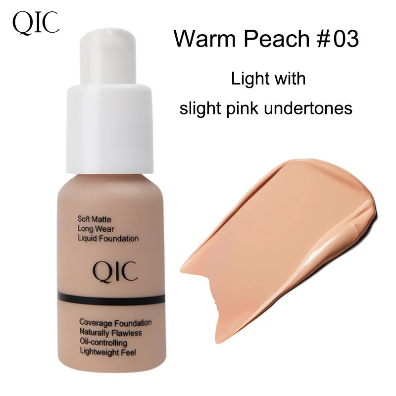 Tidesmit liquid foundation texture close-up showing oil-control matte finish for flawless waterproof face makeup