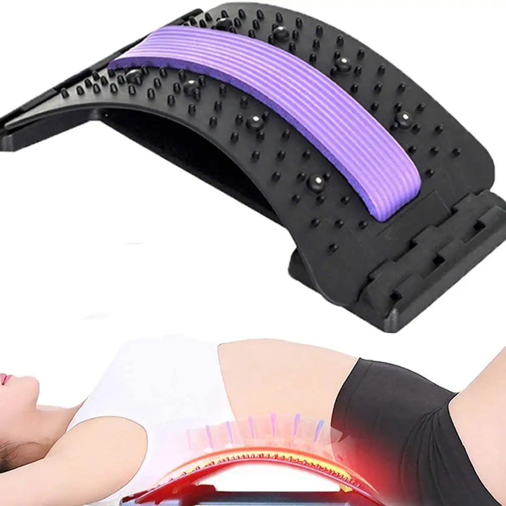 Back Stretcher for Lumbar Pain Relief - Ergonomic Muscle Support Device Back Massage Instrument Purple China Mainland