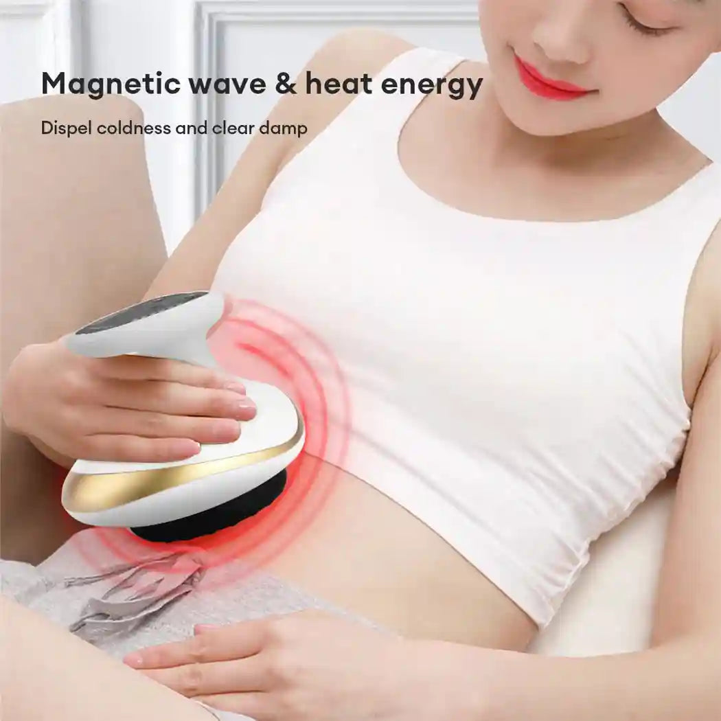Tidesmit Electric EMS Cupping Massager with Heat Therapy - White Massage Roller Tidesmit