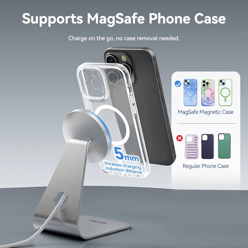 Magnetic Wireless Charger for iPhone 15W Fast Charge with 1M Cable Tidesmit