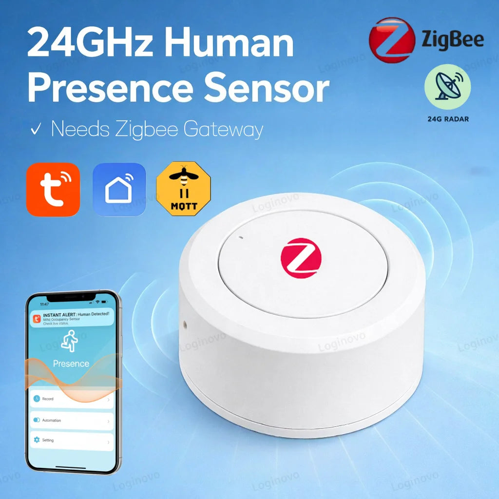 ZigBee MmWave Human Presence Sensor - Smart Home Motion Detector Tidesmit