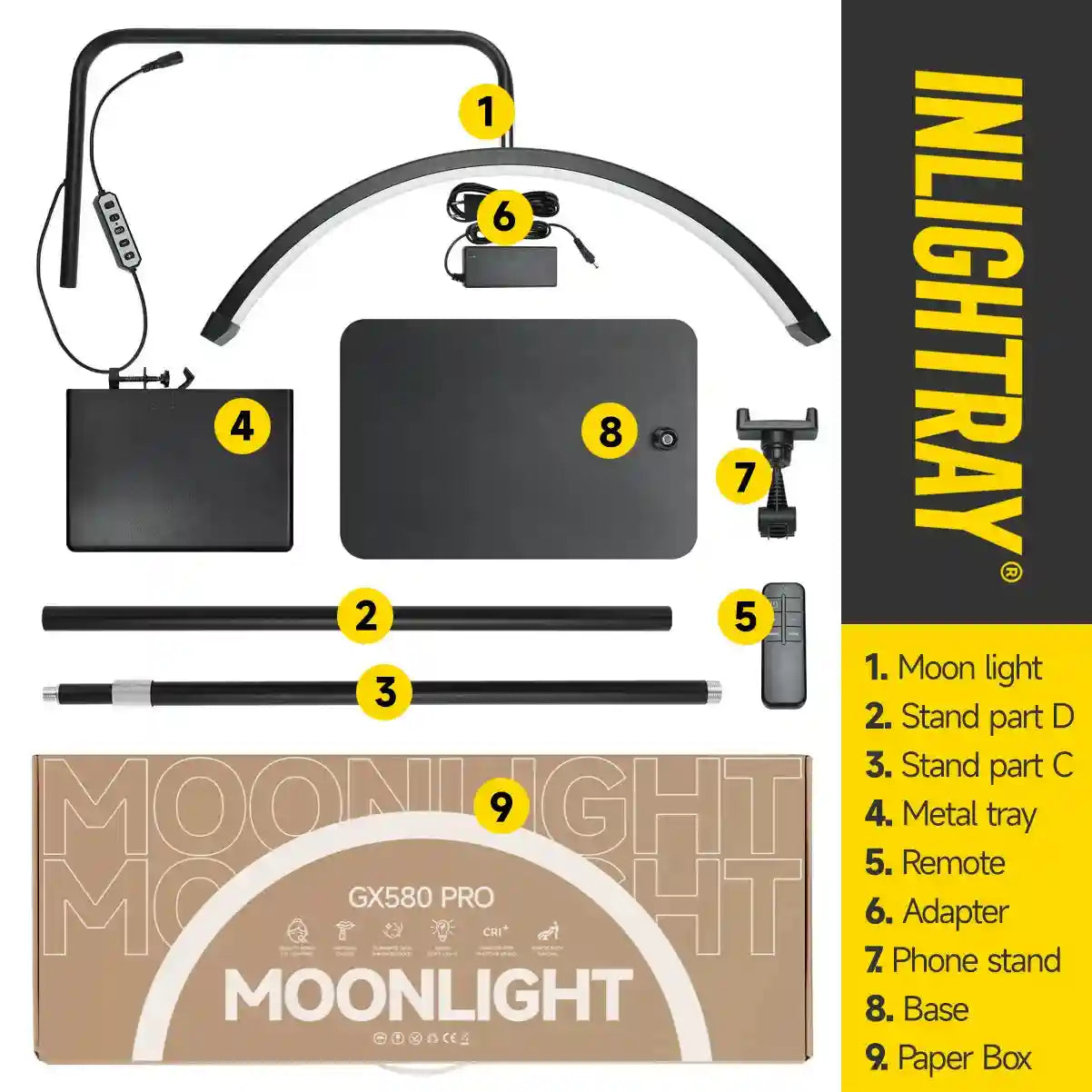 Half Moon Floor Lamp for Eyelash Extensions - Adjustable LED Salon Light Tidesmit